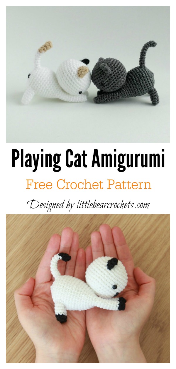 Playing Cat Amigurumi Free Crochet Pattern
