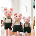 The Three NOT So Little Pigs Amigurumi Free Crochet Pattern