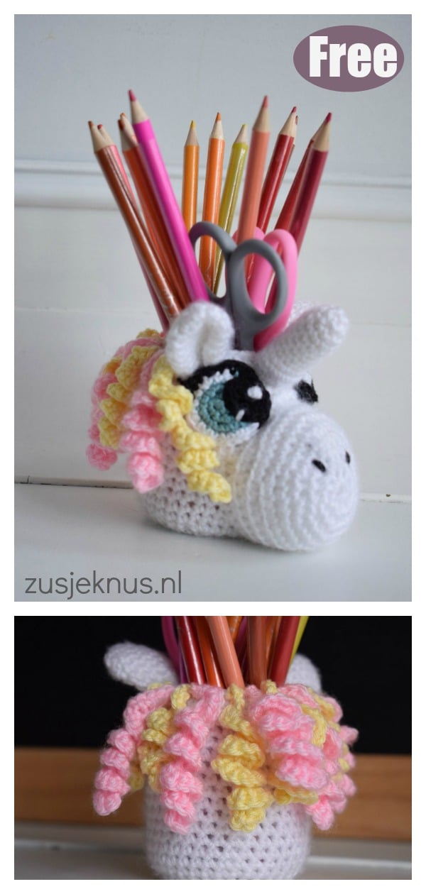 Unicorn Jar Cover Free crochet pattern
