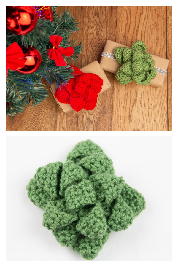 Christmas Present Bows Crochet Pattern