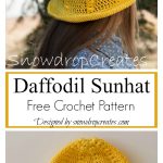 Daffodil Sunhat Free Crochet Pattern