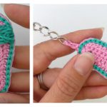 Flip Flops Slippers Sandals Keychain Free Crochet Pattern