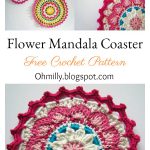 Flower Mandala Coaster Free Crochet Pattern