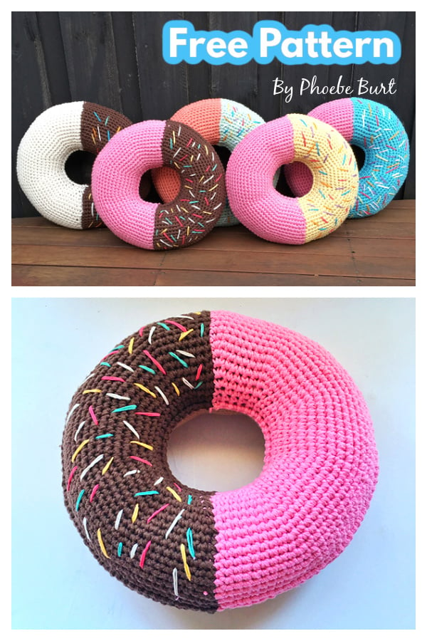 Donut Cushion Free Crochet Pattern