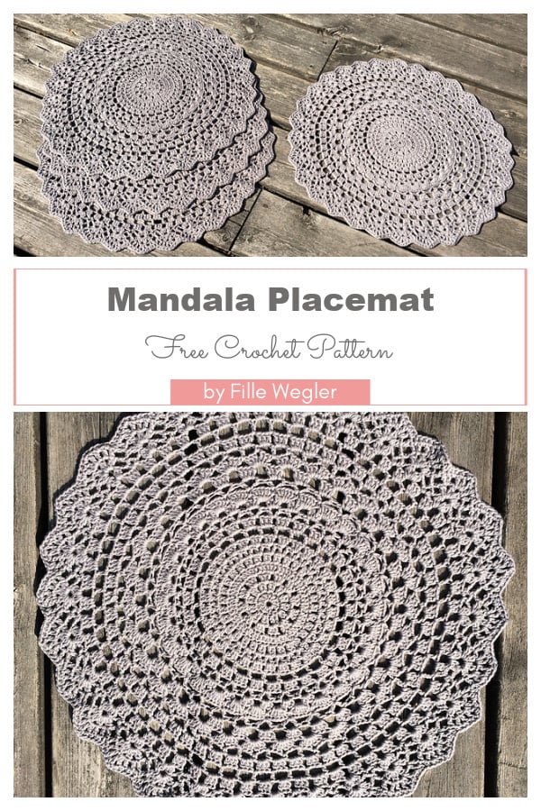 Mandala Placemat Free Crochet Pattern 