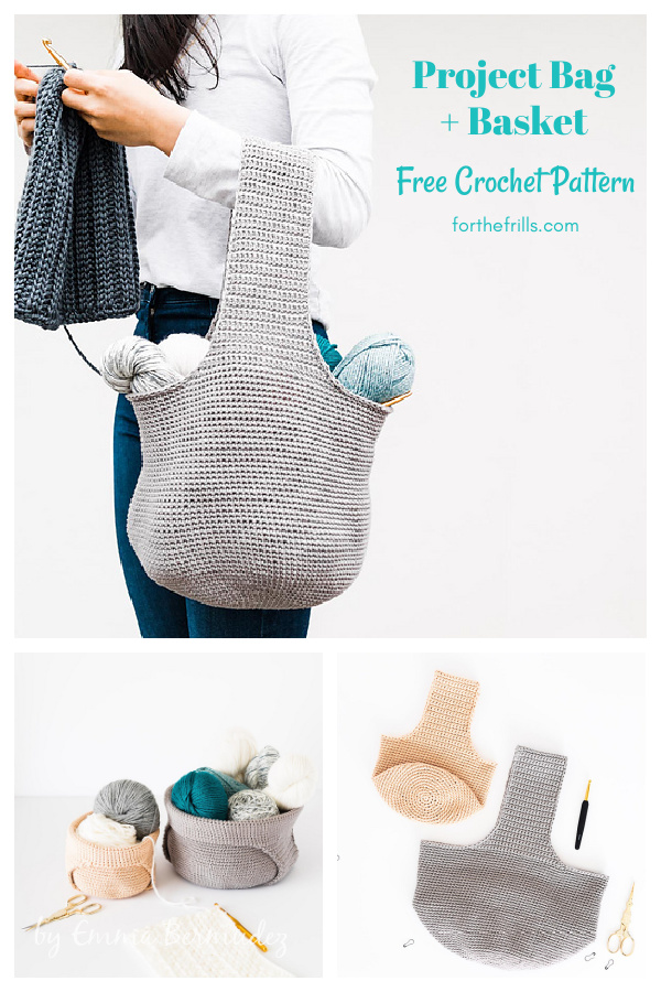 Project Bag and Basket Free Crochet Pattern