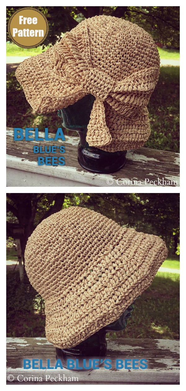 Raffia Sun Hat Free Crochet Pattern