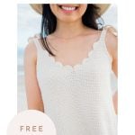 Scallop V-neck Summer Tank Top Free Crochet Pattern