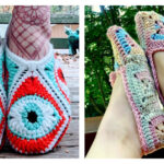 10+ Sweet Granny Square Slippers Crochet Patterns