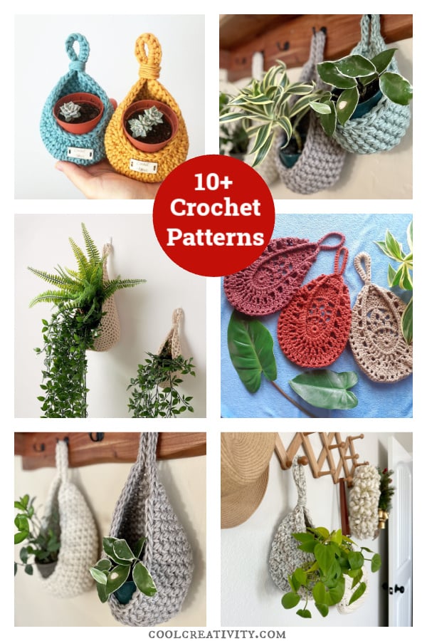 10+ Teardrop Basket Plant Hanger Crochet Patterns 