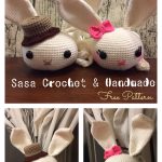 Amigurumi Bunny Curtain Tie Back Free Crochet Pattern