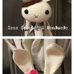 Amigurumi Bunny Curtain Tie Back Free Crochet Pattern