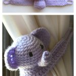 Amigurumi Elephant Curtain Tie Back Free Crochet Pattern