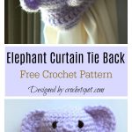 Amigurumi Elephant Curtain Tie Back Free Crochet Pattern