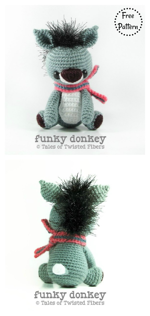 Amigurumi Funky Donkey Free Crochet Pattern