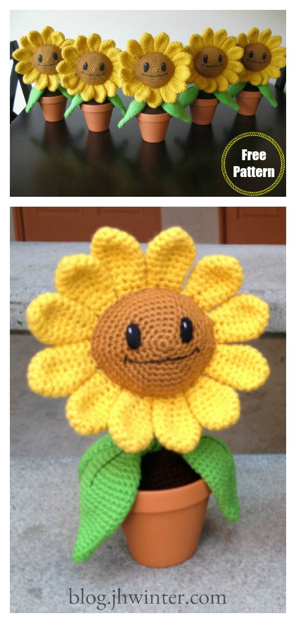 Amigurumi Happy Sunflower Free Crochet Pattern