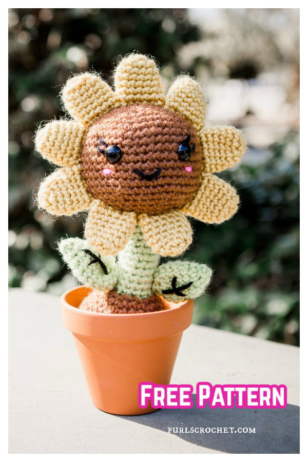 Amigurumi Sunflower Free Crochet Pattern 