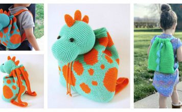 Dino Kids Backpack Crochet Pattern