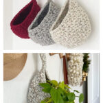 Doorknob Hanging Basket Free Crochet Pattern