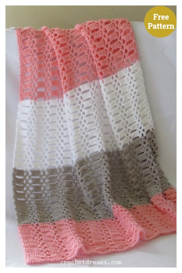 Easy Crochet Lace Baby Blanket Free Pattern 