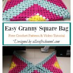 Easy Granny Square Bag Free Crochet Pattern and Video Tutorial