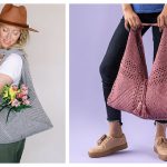 Easy Tote Bag Made with Squares Free Crochet Pattern