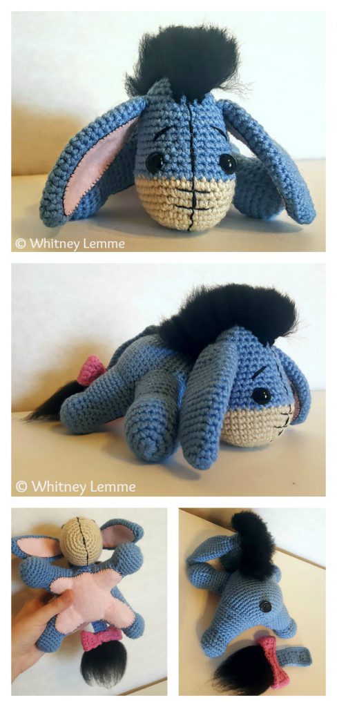 Eeyore amigurumi donkey melancholy coolcreativity 7 Amigurumi Eeyore Keychain Free Crochet Pattern - Page 2 of 2