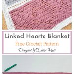 Filet Linked Hearts Blanket Free Crochet Pattern