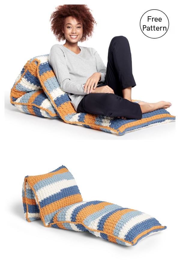 Floor Pillow Lounger Free Crochet Pattern 