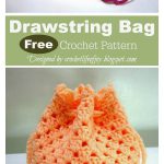 Granny Square Drawstring Bag Free Crochet Pattern