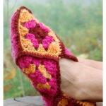 Granny Square Slippers Free Crochet Pattern