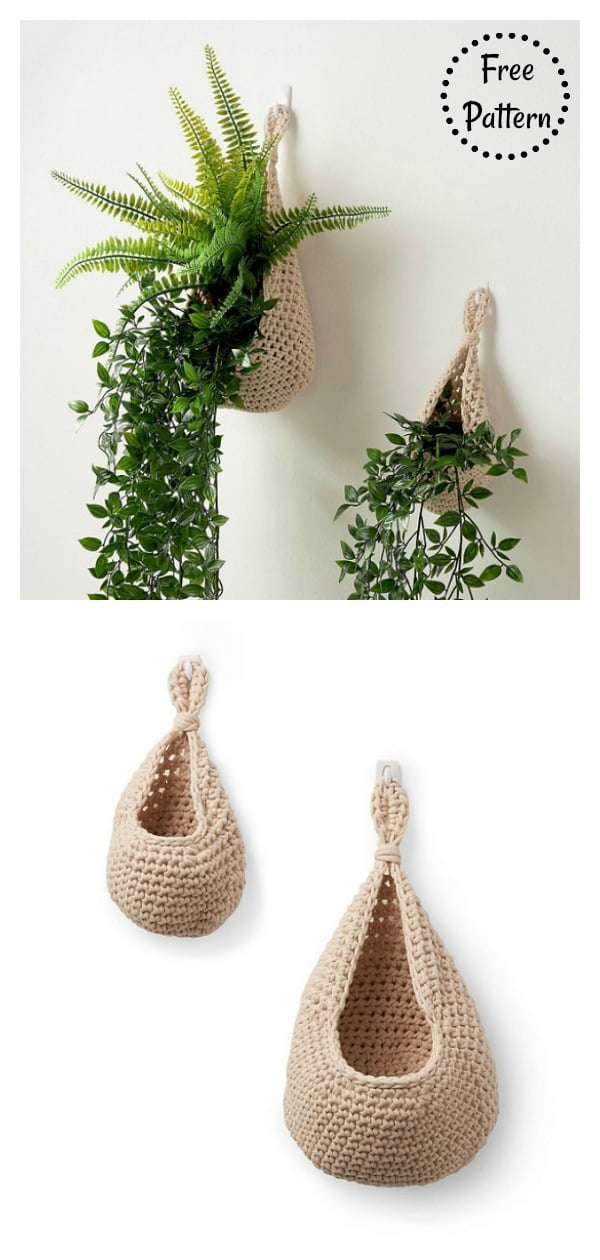 Hanging Planter Pods Free Crochet Pattern