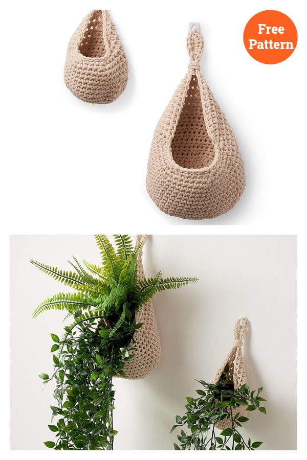 Hanging Planter Pods Free Crochet Pattern 