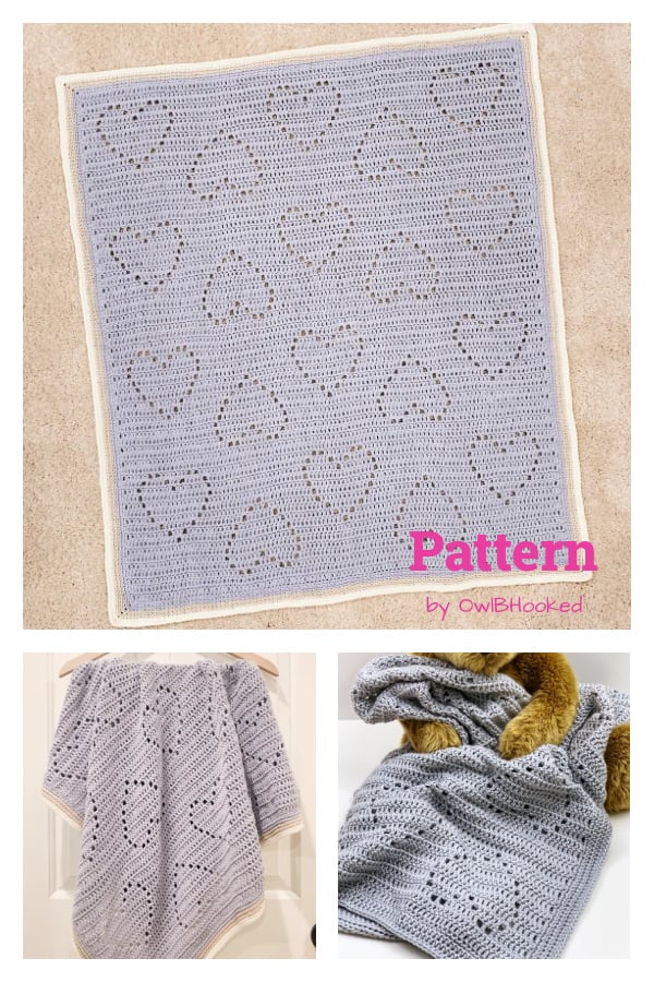 Heart Baby Blanket Crochet Pattern 