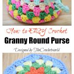 How to Easy Crochet Granny Round Purse