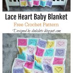 Lace Heart Baby Blanket Free Crochet Pattern