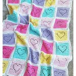 Lace Heart Baby Blanket Free Crochet Pattern