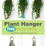 Teardrop Basket Plant Hanger Free Crochet Pattern