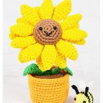 Potted Sunflower Crochet Pattern