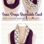 Snow Drops Reversible Cowl Free Crochet Pattern