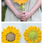 Sunflower Wand Flower Free Crochet Pattern