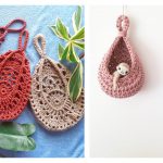 Teardrop Basket Plant Hanger Crochet Pattern