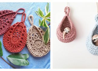 Teardrop Basket Plant Hanger Crochet Pattern