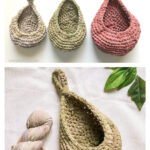 Teardrop Hanging Baskets Free Crochet Pattern and Video Tutorial