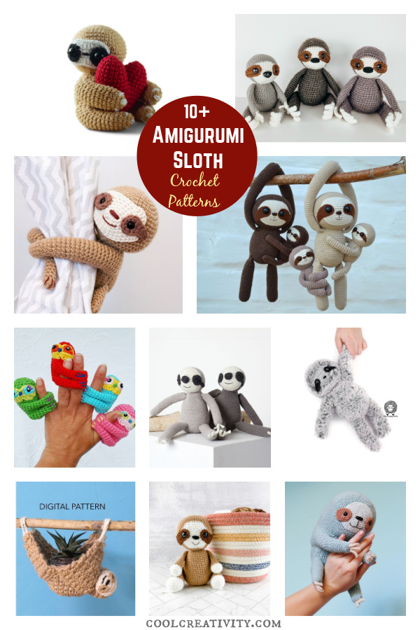 10+ Amigurumi Sloth Crochet Pattern Free and Paid 
