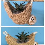 Amigurumi Sloth Air Plant Hanger Crochet Pattern