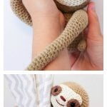 Amigurumi Sloth Curtain Tie Back Crochet Pattern