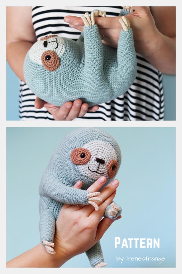 Amigurumi Sloth Stuffed Animal Crochet Pattern 