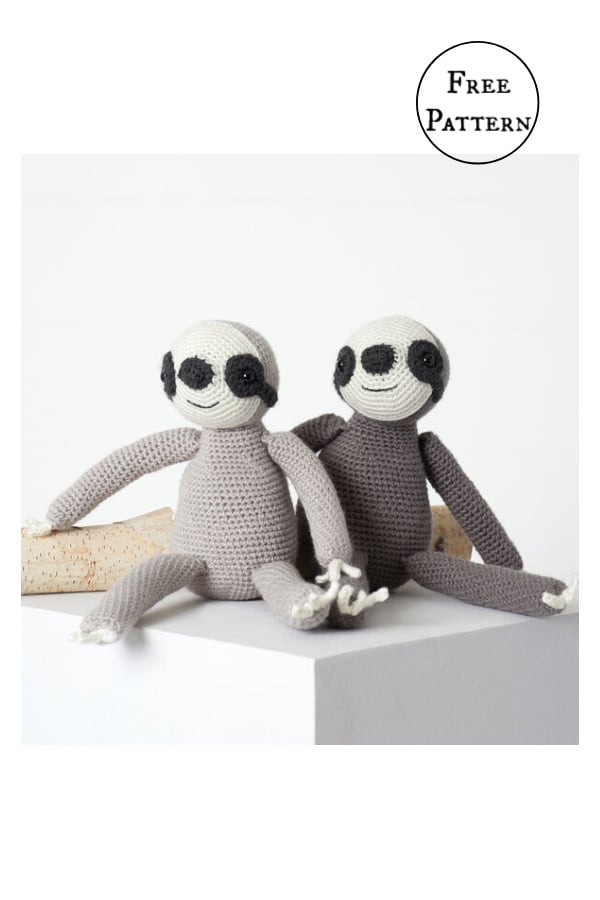 Amigurumi Sloth Stuffed Animal Free Crochet Pattern