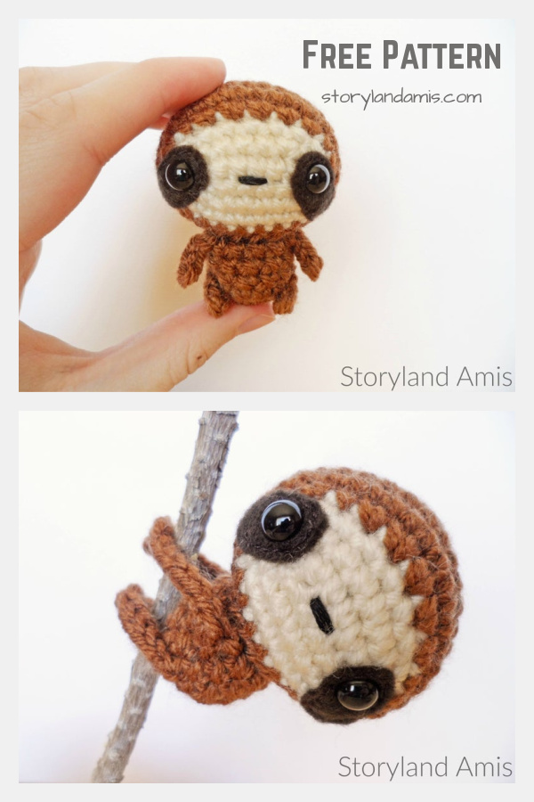 Amigurumi Zippy the Baby Sloth Free Crochet Pattern 